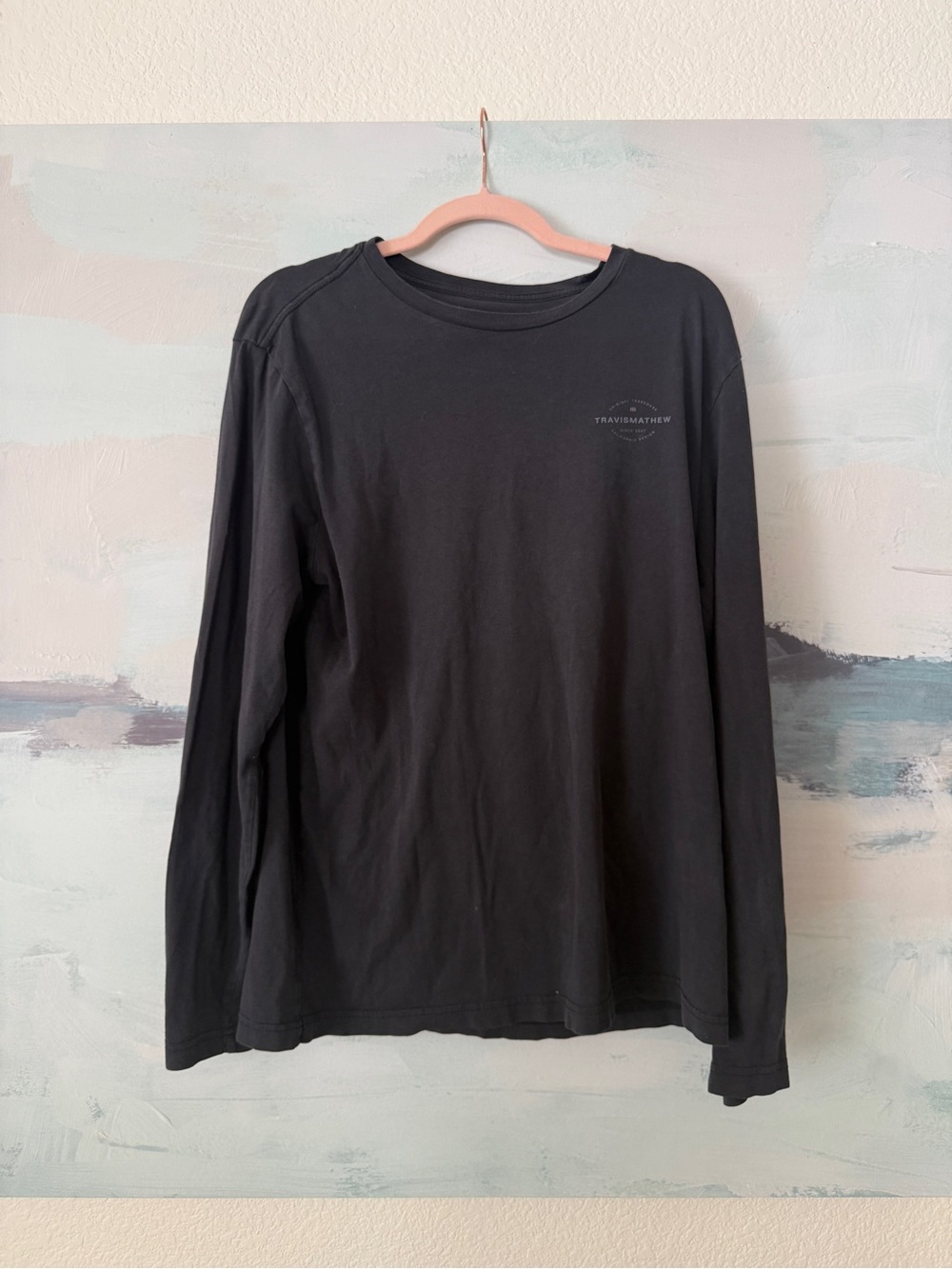 Travis Mathew Black Long-Sleeve Crewneck Tee